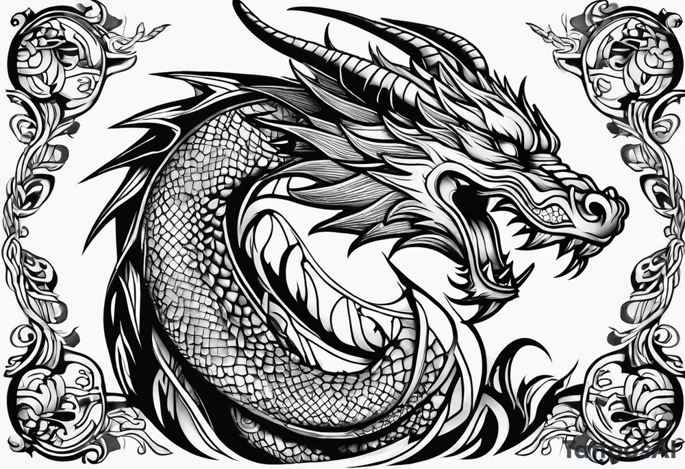 dragon , hand tattoo idea