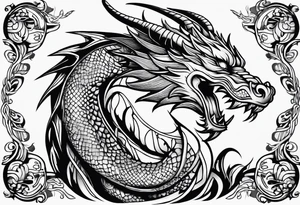 dragon , hand tattoo idea