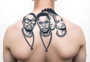 The rappers young thug and gunna and playboicarti tattoo idea