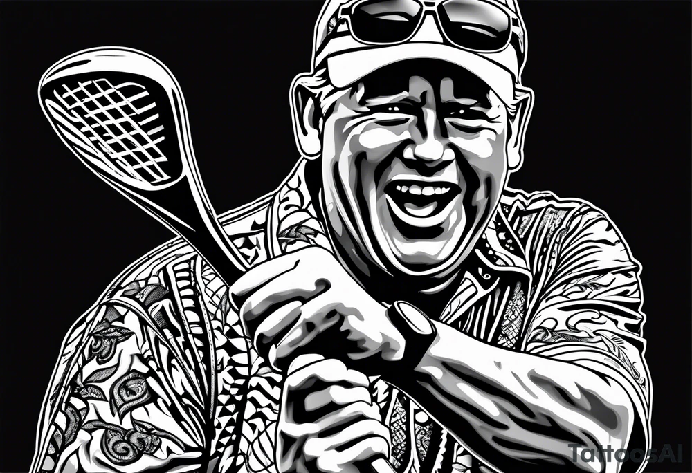 Professional golfer John Daly celebrating winning the Masters in Augusta, GA. tattoo idea