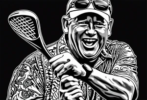 Professional golfer John Daly celebrating winning the Masters in Augusta, GA. tattoo idea