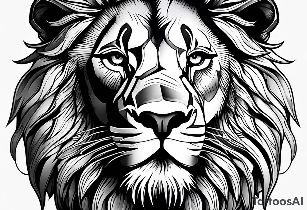 a majestic lion tattoo idea