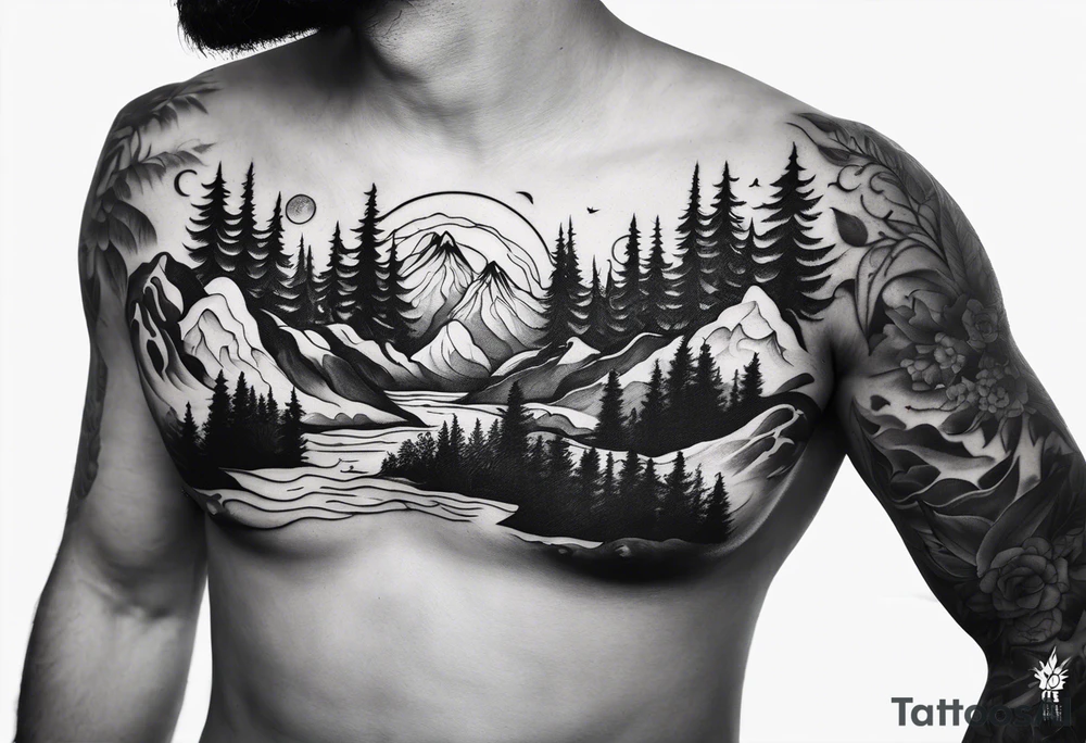 Nature Silhouette tattoo idea