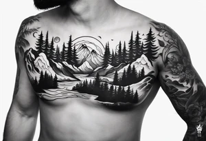 Nature Silhouette tattoo idea
