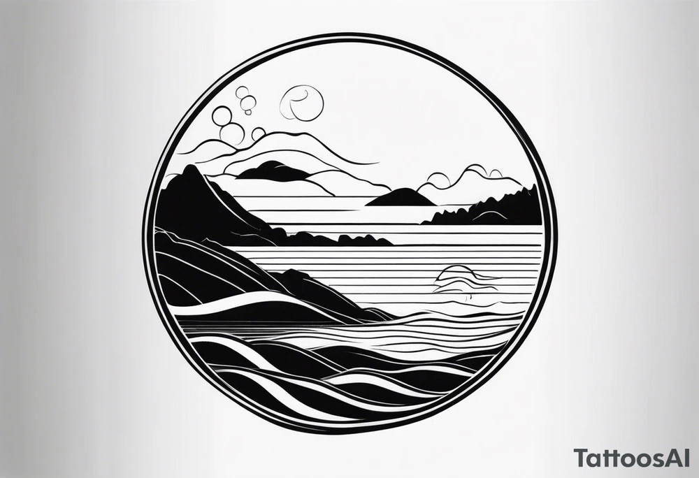 Seascape tattoo idea
