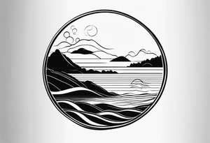 Seascape tattoo idea