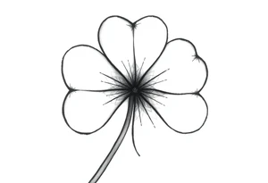 Lucky 4-leaf clover tattoo idea