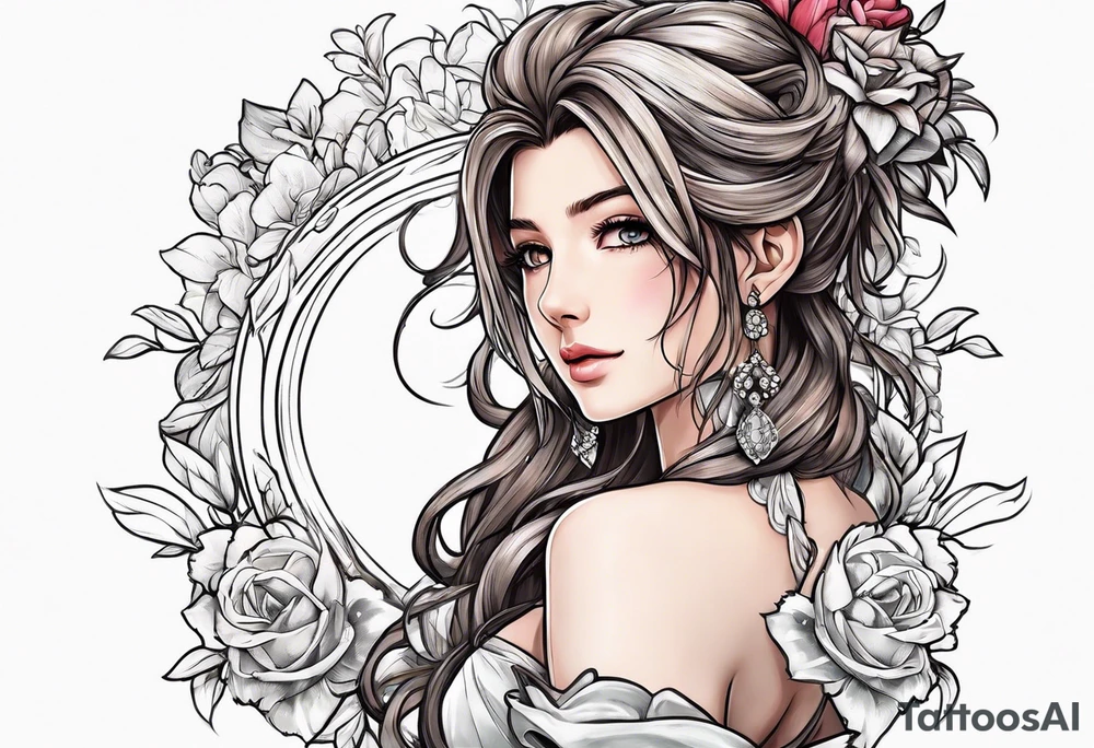 aerith Gainsborough wedding tattoo idea