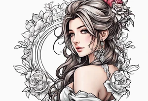 aerith Gainsborough wedding tattoo idea