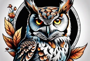 eastern screech owl tattoo idea
