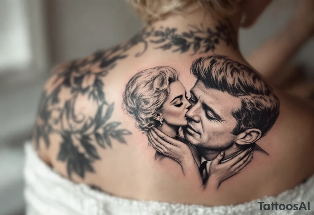 marilyn Monroe and JFK kissing tattoo idea