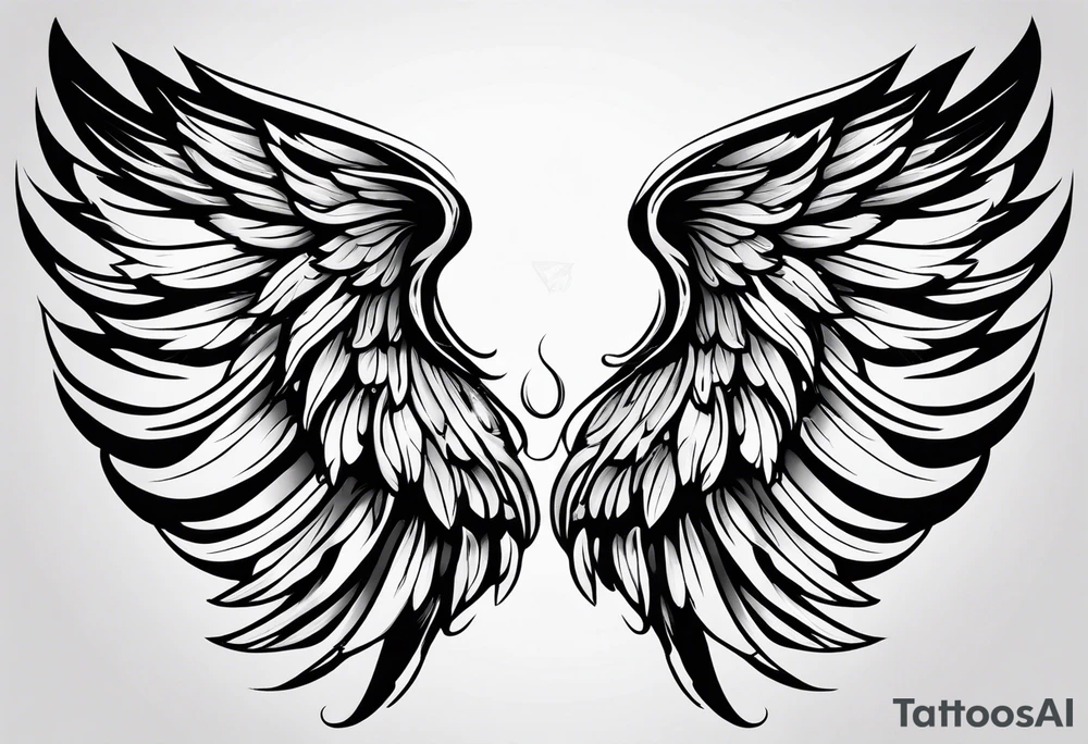 angel wing tattoo idea