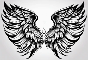 angel wing tattoo idea