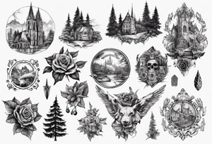 Blackforest freiburg city tattoo idea