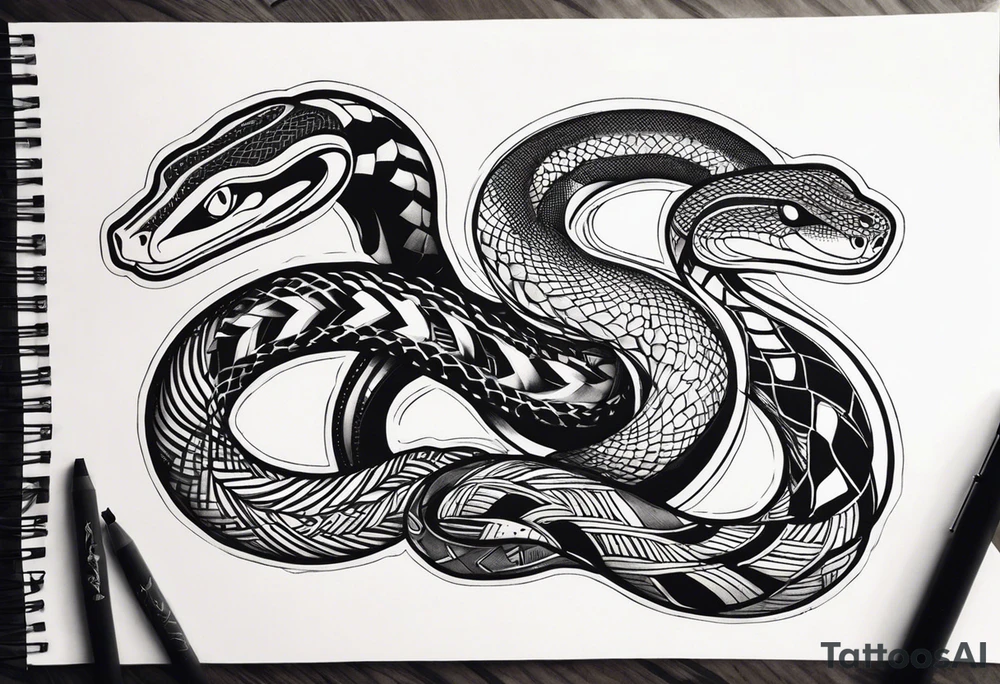 snakes tattoo idea