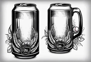 Baseball beer tattoo idea