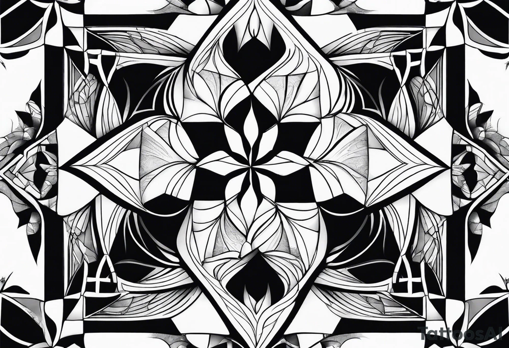 Fractal square tattoo idea