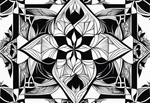 Fractal square tattoo idea
