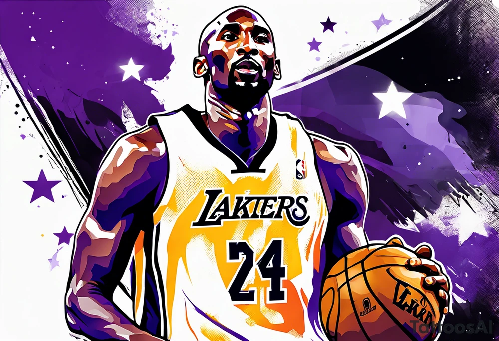 kobe Bryant logo with black mamba tattoo idea