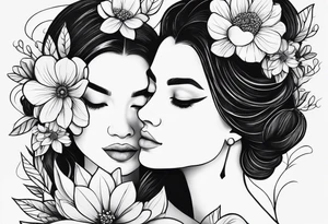 Matching tatoo mother and daughter
Mother was born on 1976, daughter in 2000
They like Flowers, aestic things, beautiful things
Tatoo minimalist forearm tattoo idea