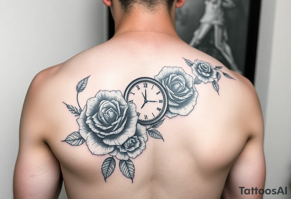 Tattoo for inside forearm a various ways you can tell time with different times showing and for the filler something that compliment roses for males tattoo idea