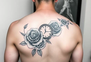 Tattoo for inside forearm a various ways you can tell time with different times showing and for the filler something that compliment roses for males tattoo idea