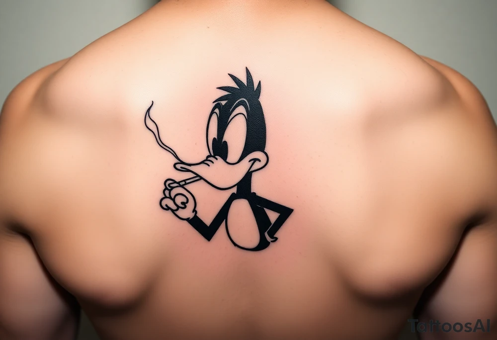 Daffy duck smoking tattoo idea