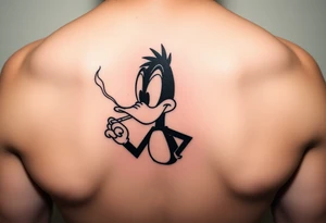 Daffy duck smoking tattoo idea