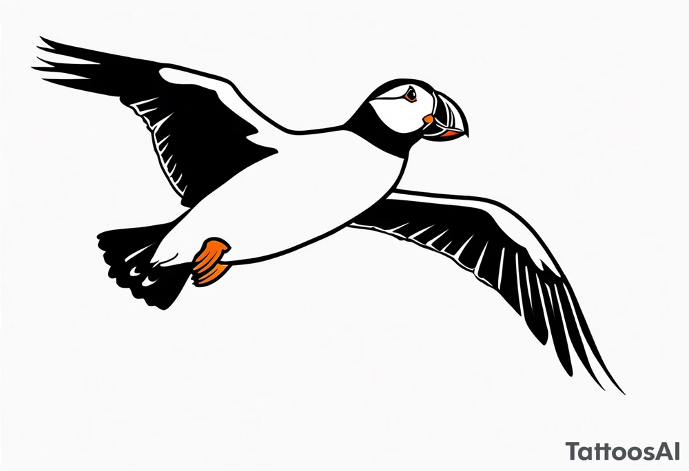 a flying puffin
 - forarm Tattoo tattoo idea