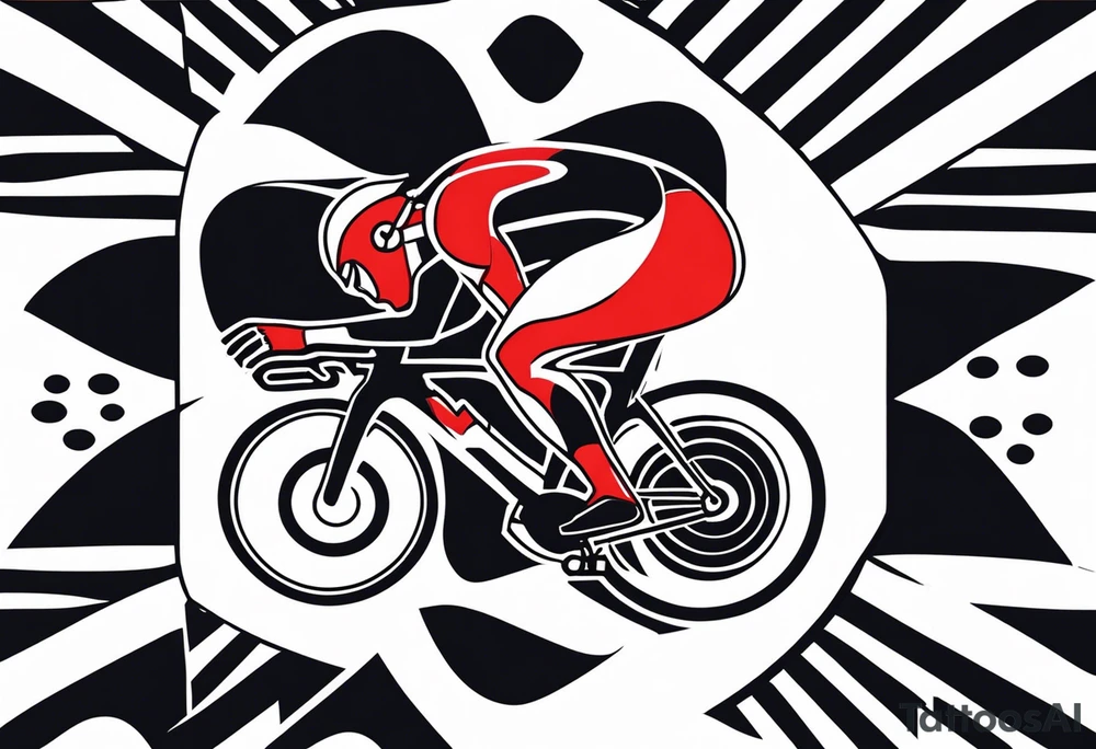 Triathlon IronMan swimming cycling running tattoo idea