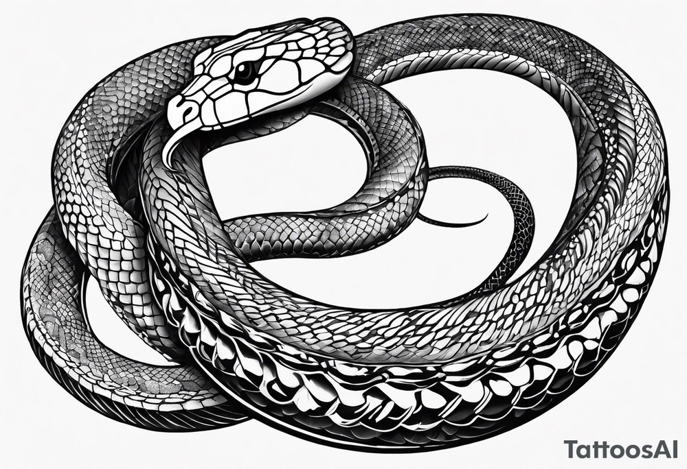 Black mamba snake tattoo idea