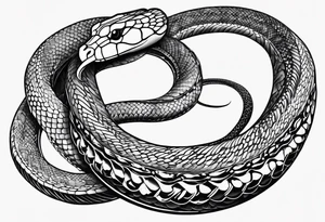 Black mamba snake tattoo idea