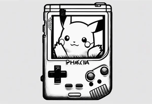 pikachu gameboy tattoo idea