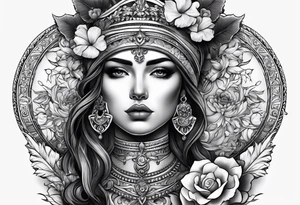 Griechische frau skulptur tattoo idea