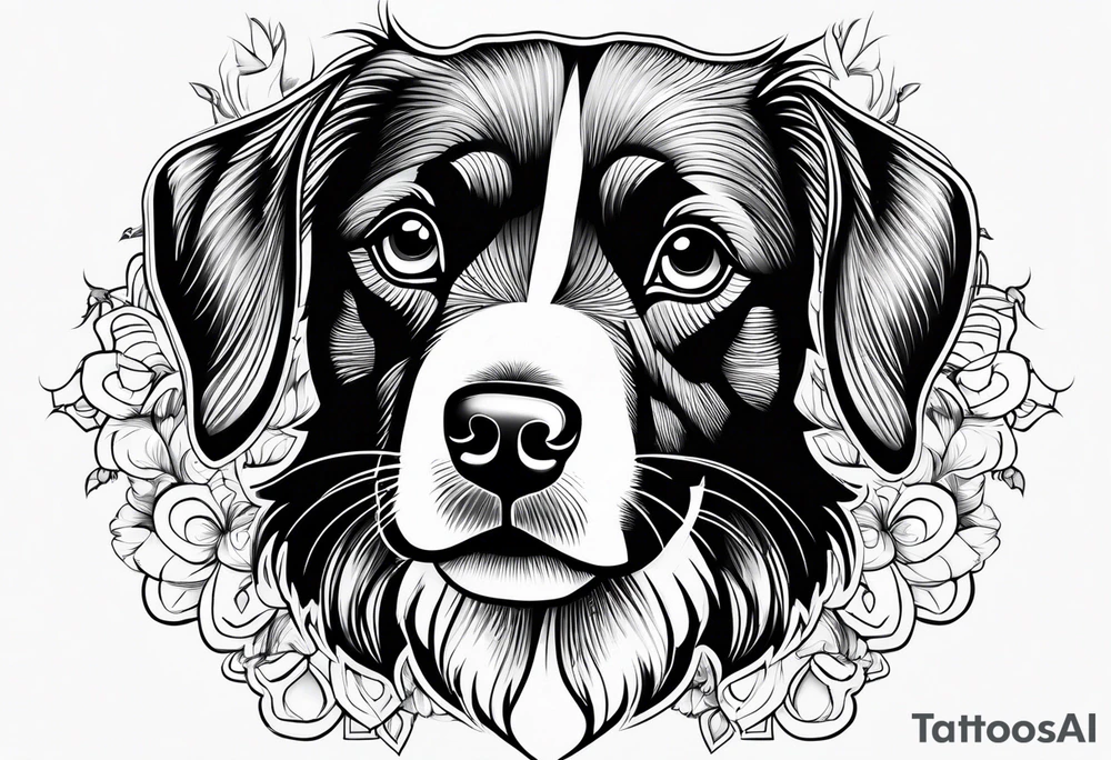 very cute dog tattoo idea