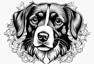 very cute dog tattoo idea