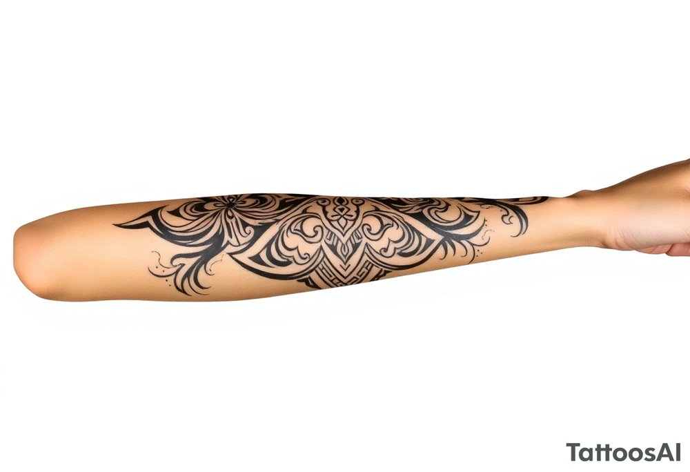 bold line shamanstyle tattoo idea
