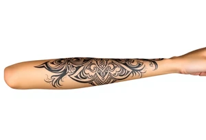 bold line shamanstyle tattoo idea