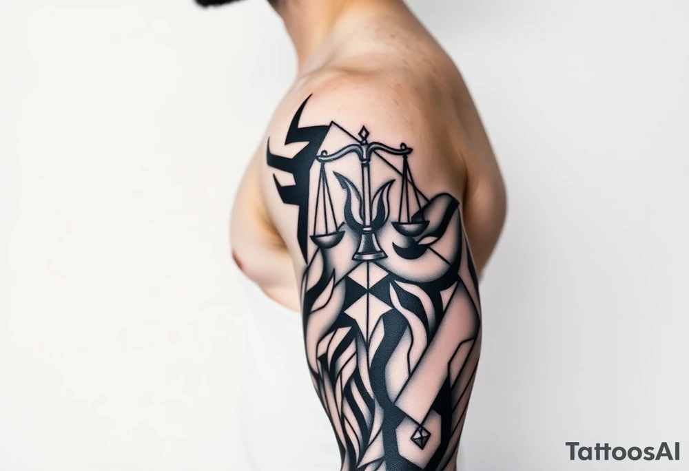Computer code software developer, father of 6, masculine , strength, overcome, Libra, tattoo idea
