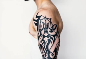 Computer code software developer, father of 6, masculine , strength, overcome, Libra, tattoo idea