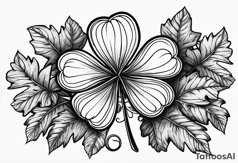 a single three leaf clover with vine tattoo idea a single three leaf clover with vine tattoo idea