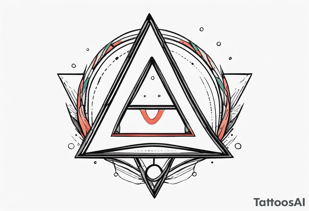 simple letter delta inside a loop of string tattoo idea