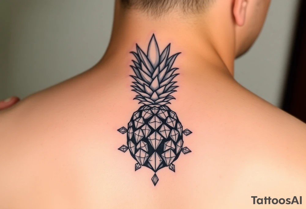 powerful majestic pineapple with a crown,and diamonds tattoo idea powerful majestic pineapple with a crown,and diamonds tattoo idea