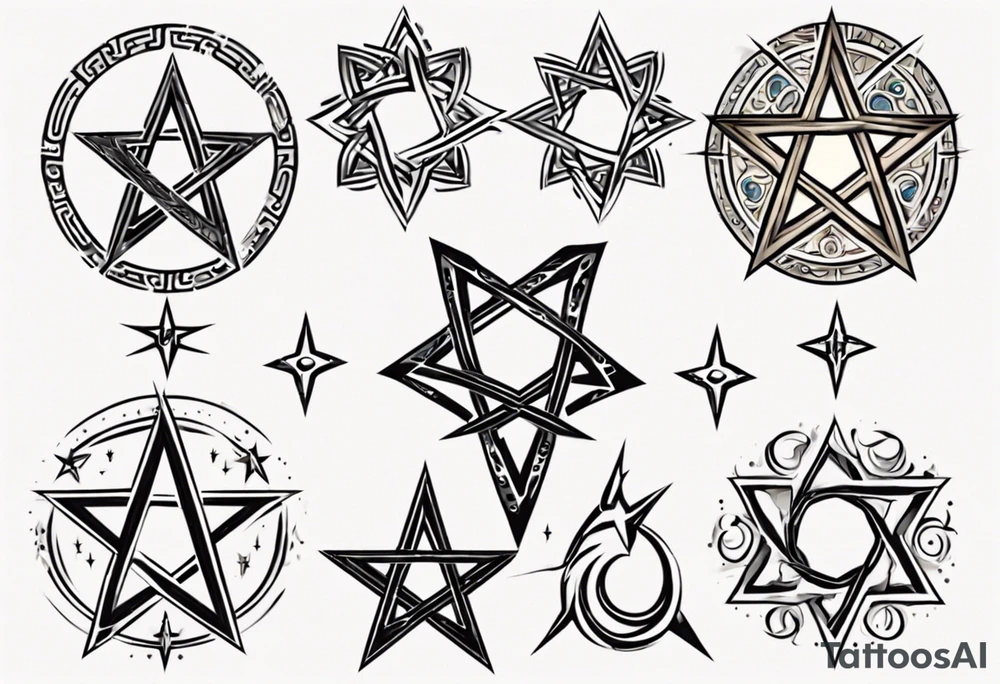 infinite symbol hebrew star tattoo idea