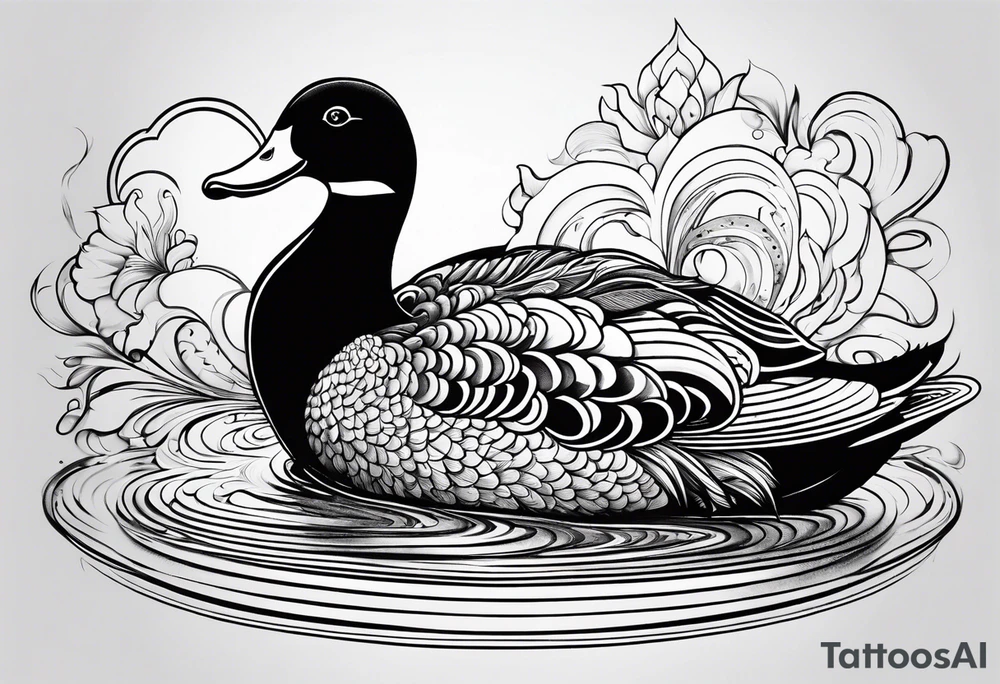 detetive com um pato tattoo idea