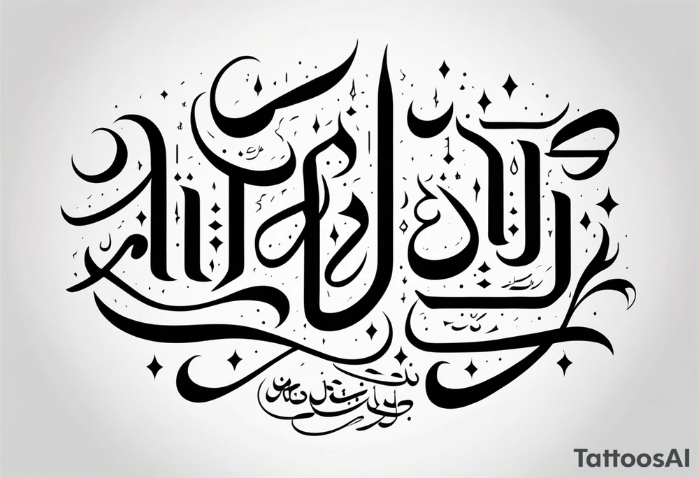 Quote in arabic calligraphy tattoo idea