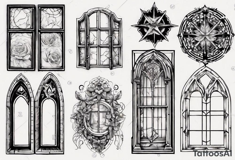 Old window tattoo idea