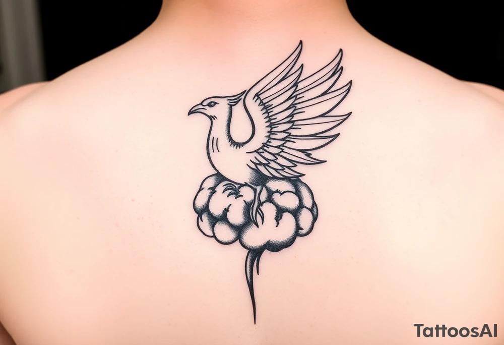 Phoenix rising out of a brain tattoo idea