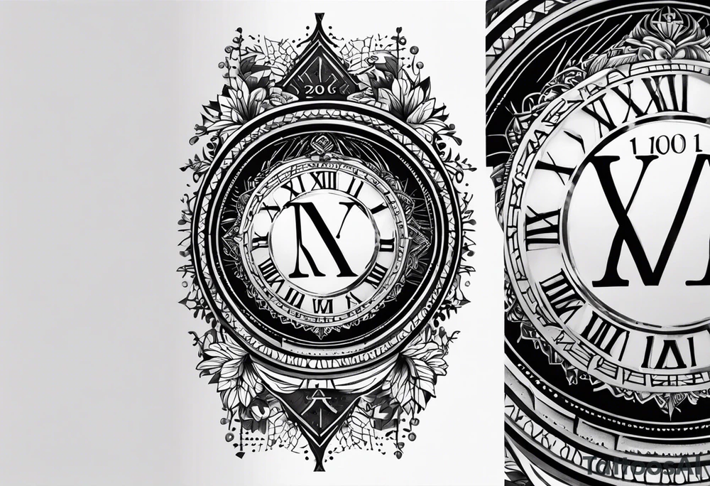 Roman numerals Birth date tatto on wrist Birth date is 27-06-2005 tattoo idea