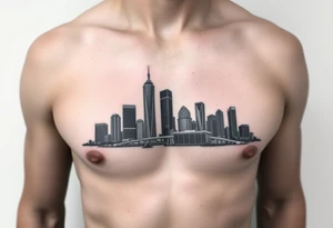 Houston texas skyline real tattoo idea